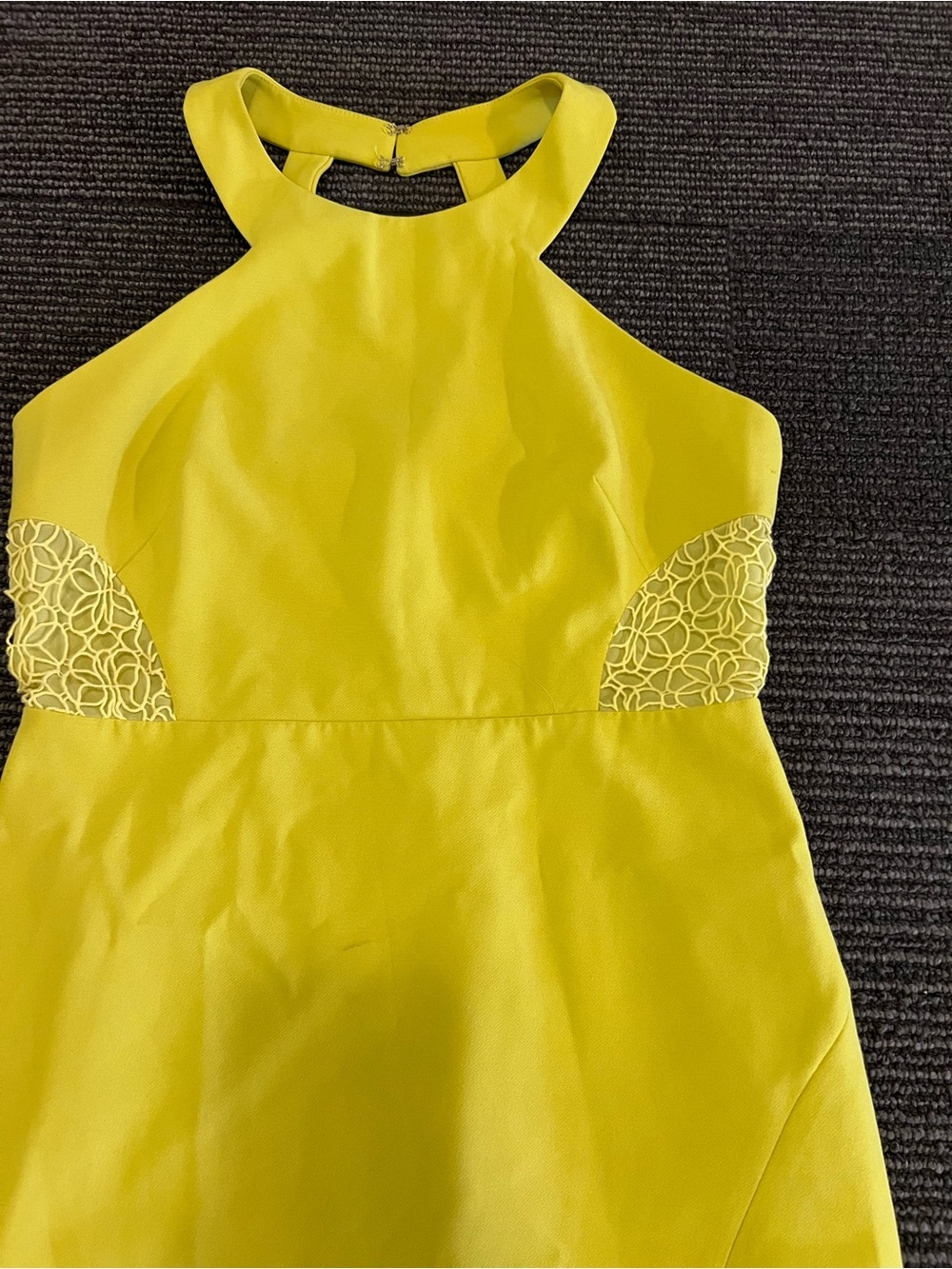 AFRM Neon Yellow Sleeveless Bodycon Mini Dress - Picture 4 of 5